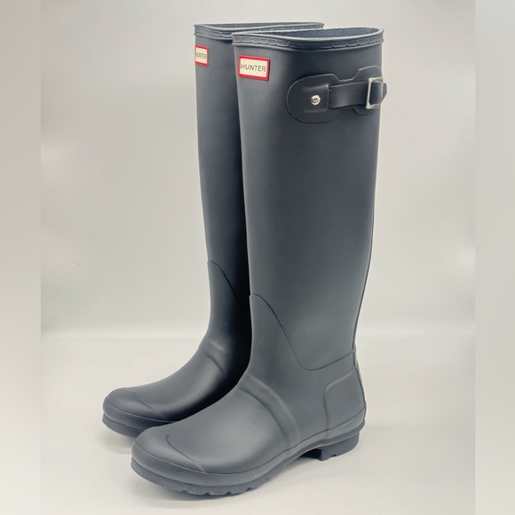 HUNTER Original Tall Rain Boot Dark Slate. - Picture 4 of 8